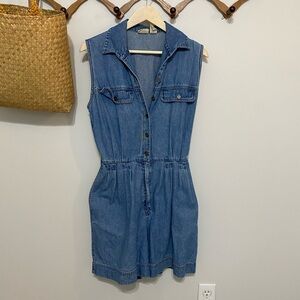 Vintage St. John's Bay Blue Denim Sleeveless Romper